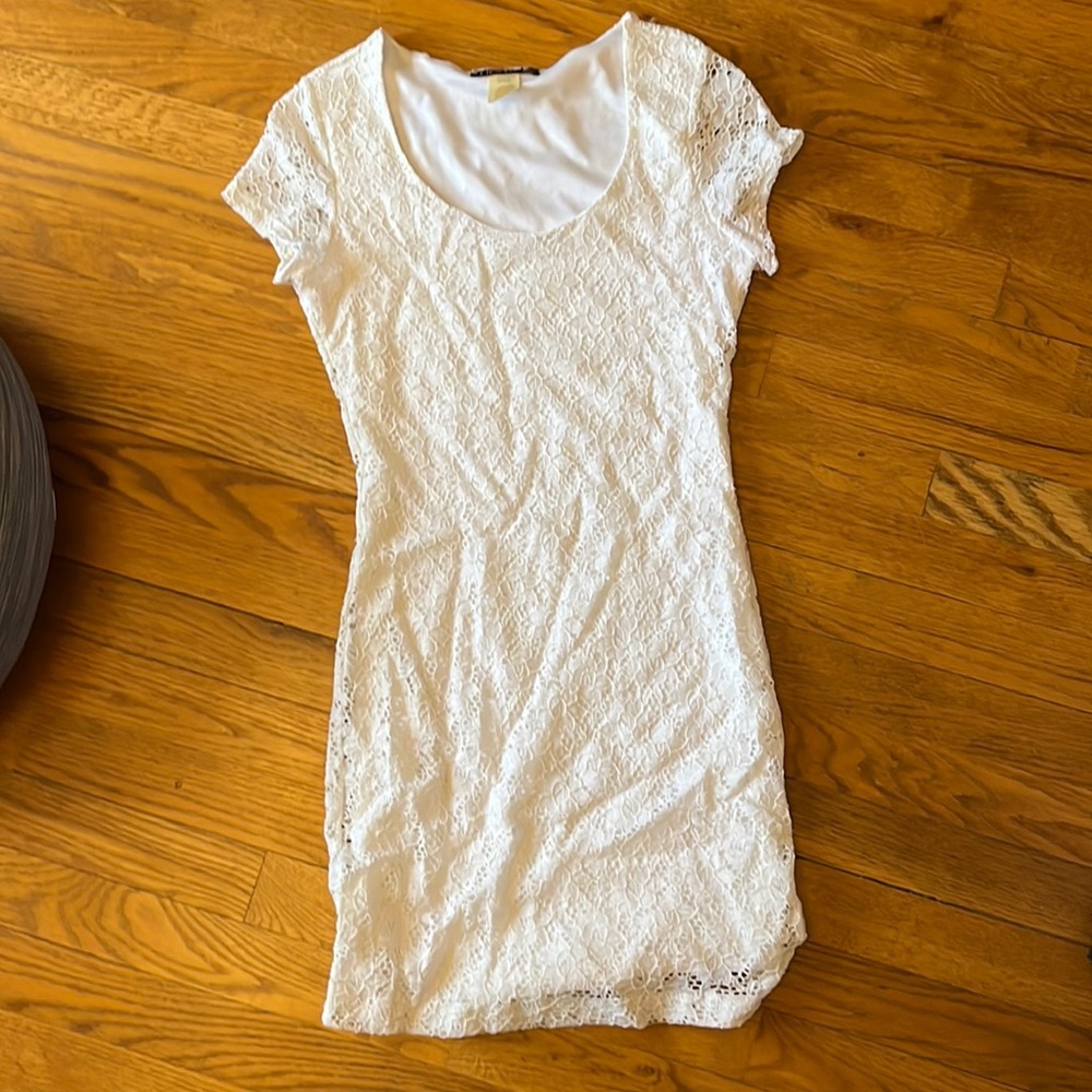 white lace dress